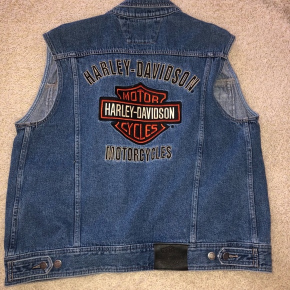 Harley-Davidson Blue Denim Vest - Picture 6 of 7